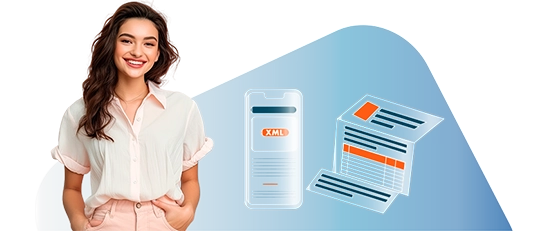 Mujer destacando la REST API de Timbrado de FacturoPorTi