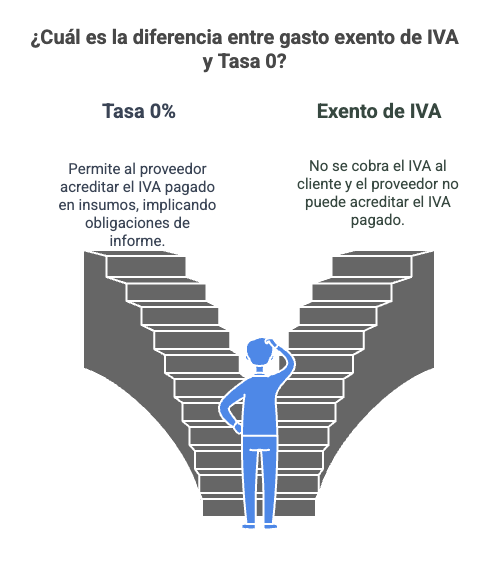 Cuál es la diferencia entre IVA exento y Tasa 0